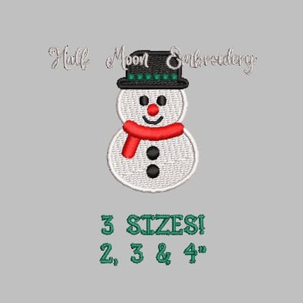 BOGO Free! Mini Snowman Embroidery Small Snowman Snow Embroidery Design Christmas Embroidery Design Mini Christmas Embroidery Pattern