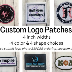 Personalized Patch Monogram Patch Custom Patches Iron On Patches Embroidered Patches Patches for Jackets Name Patch Company Logo Patch