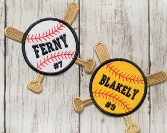 Custom Baseball Patch Custom Softball Patch Personalized Baseball Patch Personalized Softball Patch Baseball Patch with Names Baseball Bats