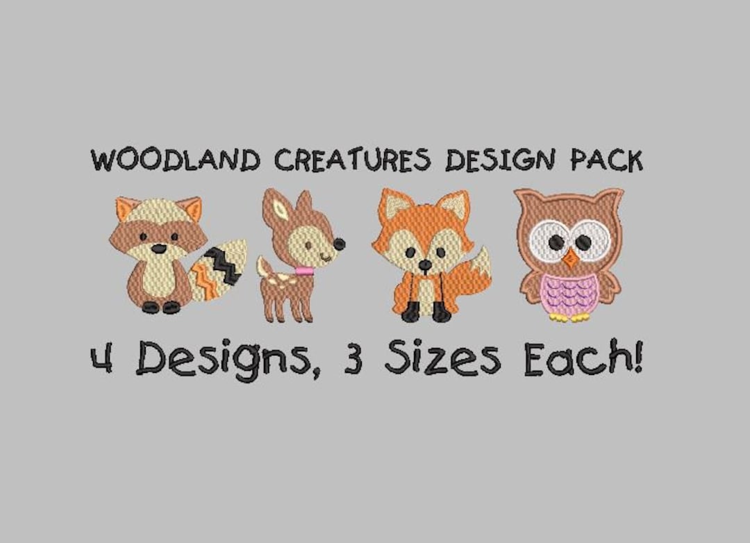 BOGO Free Woodland Creatures Embroidery Design Pack Woodland Animals