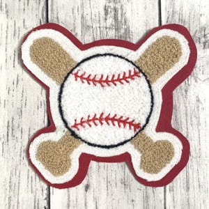 Baseball with Bats Chenille Letterman Jacket Patcu | Chenille Patch | Class of 27 Patch | Sale Item Sold As Is