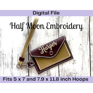 ¡Bogo gratis! Diseño de bordado de billetera de pulsera ITH / Diseño de bordado de billetera de llavero ITH / En la billetera de aro / Llavero de billetera ITH