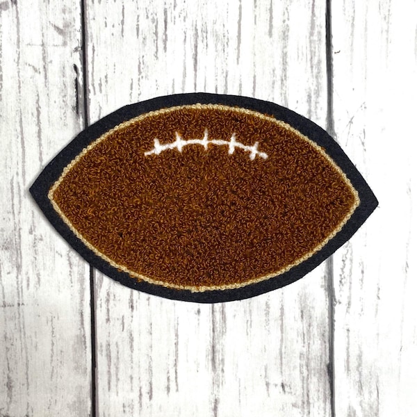 Chenille voetbal Letterman jas patch | Chenille voetbalpatch | Chenille-patch | Sportpatches | Sale-item verkocht zoals het is