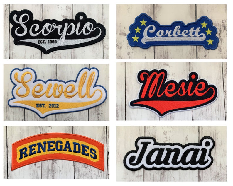 Name Patch | Letterman Jacket Patch | Cheer Patch | Mascot Patch | Sports Uniform Patch for Jackets | Custom Patches | Personalized Patches image 4