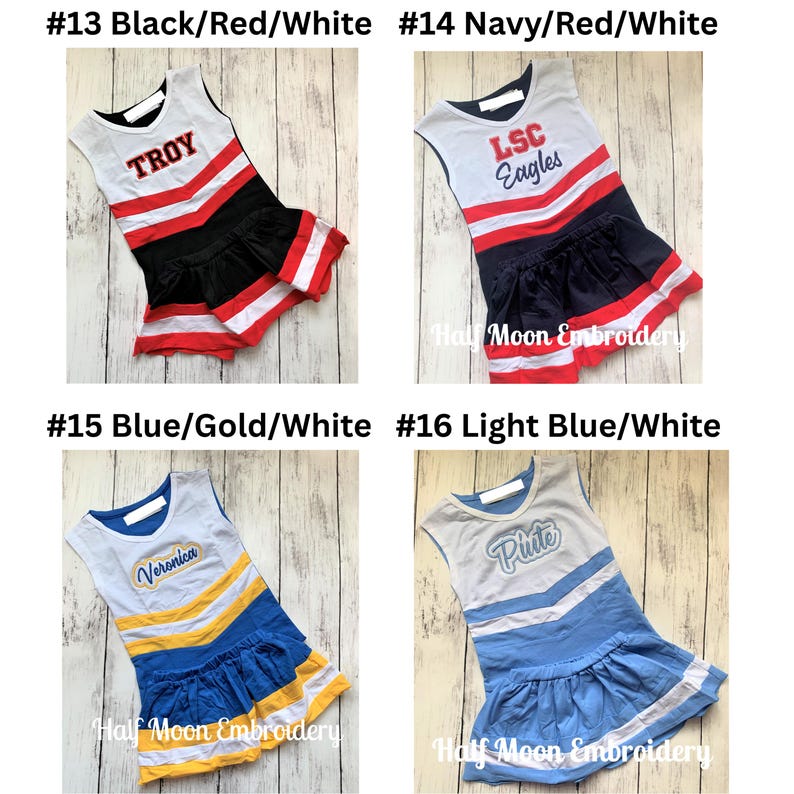 Personliga cheerleaderuniformer | Cheerleaderkläder för flickor | Personlig cheerleaderuniform | Cheerleader-outfit | Anpassad cheerleaderuniform bild 10