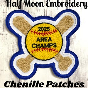 Chenille Softball Letterman Jackenaufnäher | Chenille Baseball Letterman Jackenaufnäher | Personalisierter Softball | Personalisierter Baseball Aufnäher