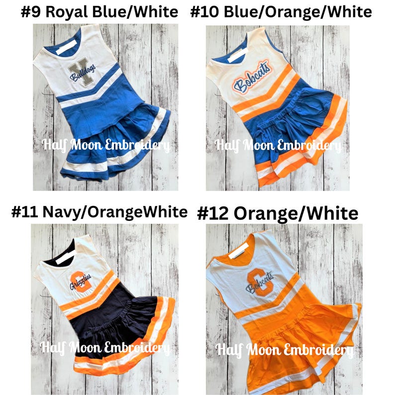 Personliga cheerleaderuniformer | Cheerleaderkläder för flickor | Personlig cheerleaderuniform | Cheerleader-outfit | Anpassad cheerleaderuniform bild 9
