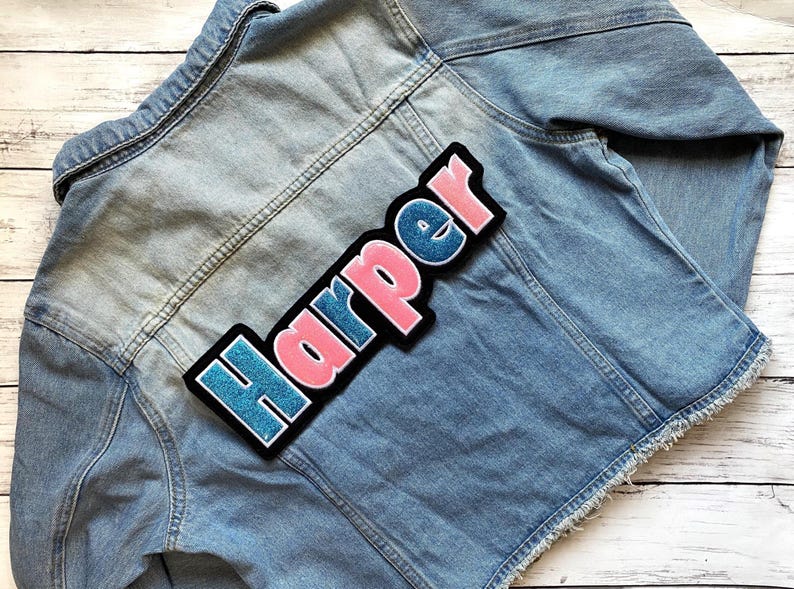 Personalized Letterman Jacket Name Patch | Custom Jacket Patches | Vinyl Name Patch | Custom Name Patch | Letterman Jacket Patches image 5