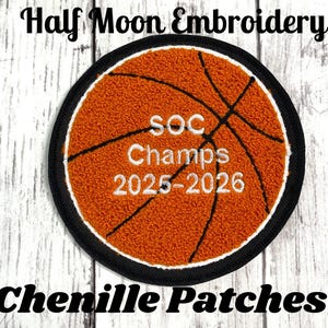 Parche de baloncesto personalizado para chaqueta Letterman / Parche de baloncesto de chenilla / Parche de baloncesto personalizado / Parches de chenilla / Deportes