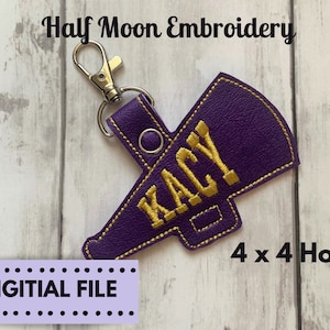 Bogo Free!  ITH Megaphone Snap Tab Embroidery Design | ITH Megaphone  Key Fob Embroidery Design | Ith Key Chain Embroidery Design | ITH 4 x4