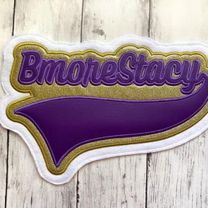 Personalized Letterman Jacket Name Patch | Custom Jacket Patches | Vinyl Name Patch | Custom Name Patch | Letterman Jacket Patches image 17