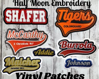 Personalized Letterman Jacket Name Patch | Custom Jacket Patches | Vinyl Name Patch | Custom Name Patch | Letterman Jacket Patches