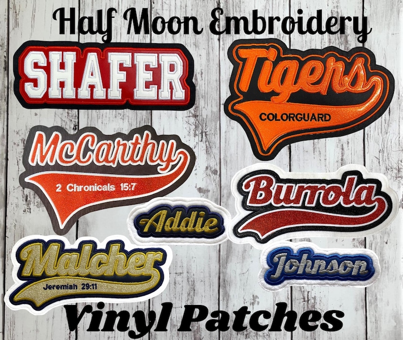 Personalized Letterman Jacket Name Patch | Custom Jacket Patches | Vinyl Name Patch | Custom Name Patch | Letterman Jacket Patches image 1