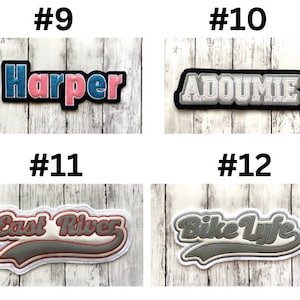 Personalized Letterman Jacket Name Patch | Custom Jacket Patches | Vinyl Name Patch | Custom Name Patch | Letterman Jacket Patches image 8