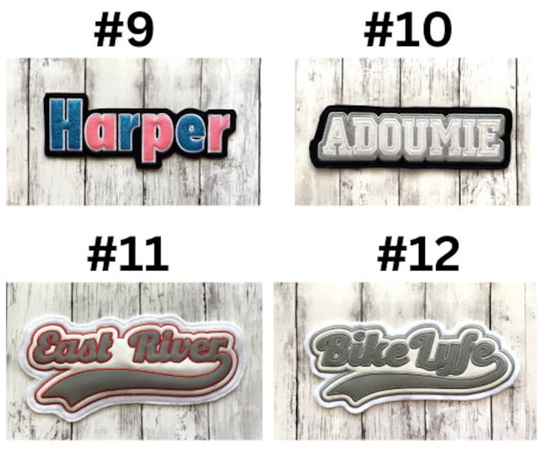 Personalized Letterman Jacket Name Patch | Custom Jacket Patches | Vinyl Name Patch | Custom Name Patch | Letterman Jacket Patches image 8