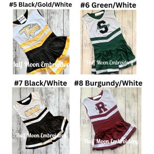 Personliga cheerleaderuniformer | Cheerleaderkläder för flickor | Personlig cheerleaderuniform | Cheerleader-outfit | Anpassad cheerleaderuniform bild 8