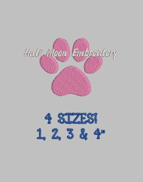 flare Picasso lide BOGO Free Mini Cat Paw Embroidery Design Mini Cat Footprint | Etsy