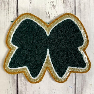 Chenille Cheer Bow Letterman Jacket Patch | Cheerleader Patch | Chenille Bow Patch | Chenille Patches | Sports Patches Sale Item Sold As Is