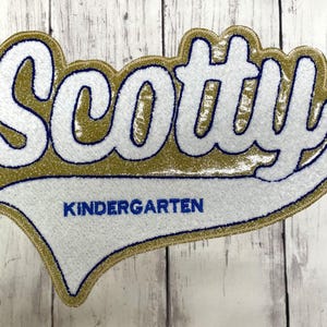 Personalized Chenille Letterman Jacket Patch | Custom Jacket Patches | Chenille Patches for Jackets| Football Patches | Cheer Patches image 20
