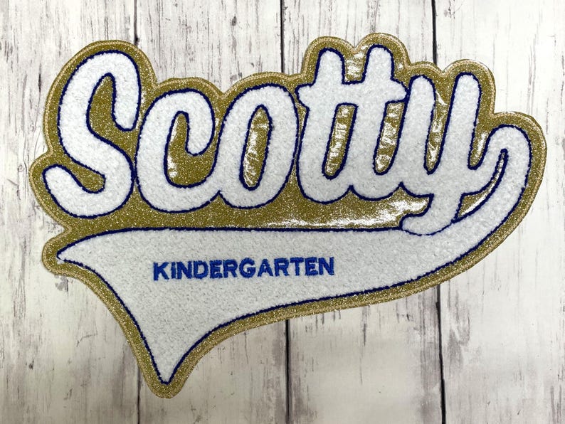 Personalized Chenille Letterman Jacket Patch | Custom Jacket Patches | Chenille Patches for Jackets| Football Patches | Cheer Patches image 20