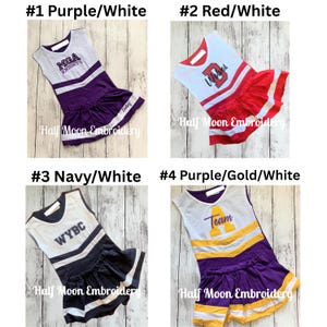 Personliga cheerleaderuniformer | Cheerleaderkläder för flickor | Personlig cheerleaderuniform | Cheerleader-outfit | Anpassad cheerleaderuniform bild 7