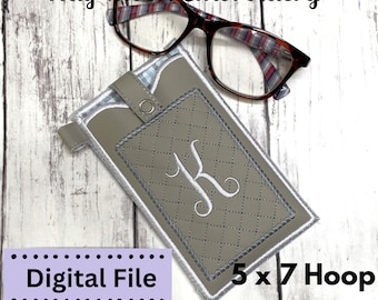 ITH Glasses Case Embroidery Design | ITH Sunglasses Case Embroidery Design| In The Hoop | Ith Wallet Eye Glasses Case | Pouch