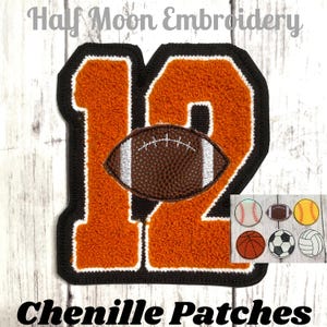 Personalized Jersey Numbers for Letterman Jacket | Chenille Number Patch | Personalized Sports Number Patch | Chenille Number Patch