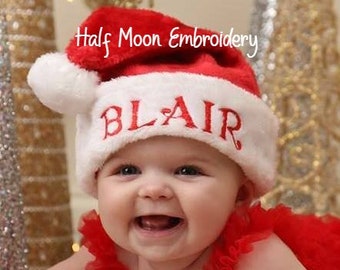 Personalized Santa Hat Monogram Santa Hat Personalized Christmas Hat Monogrammed Santa Hat Personalized Baby Santa Hat Adult Santa Hat Child