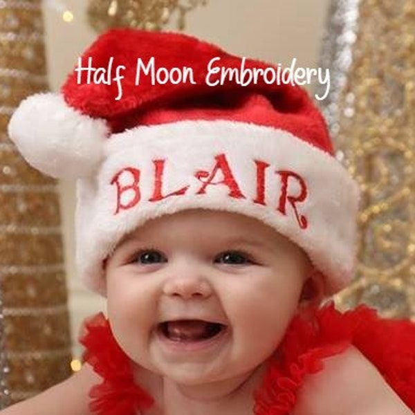 Personalized Santa Hat Monogram Santa Hat Personalized Christmas Hat Monogrammed Santa Hat Personalized Baby Santa Hat Adult Santa Hat Child