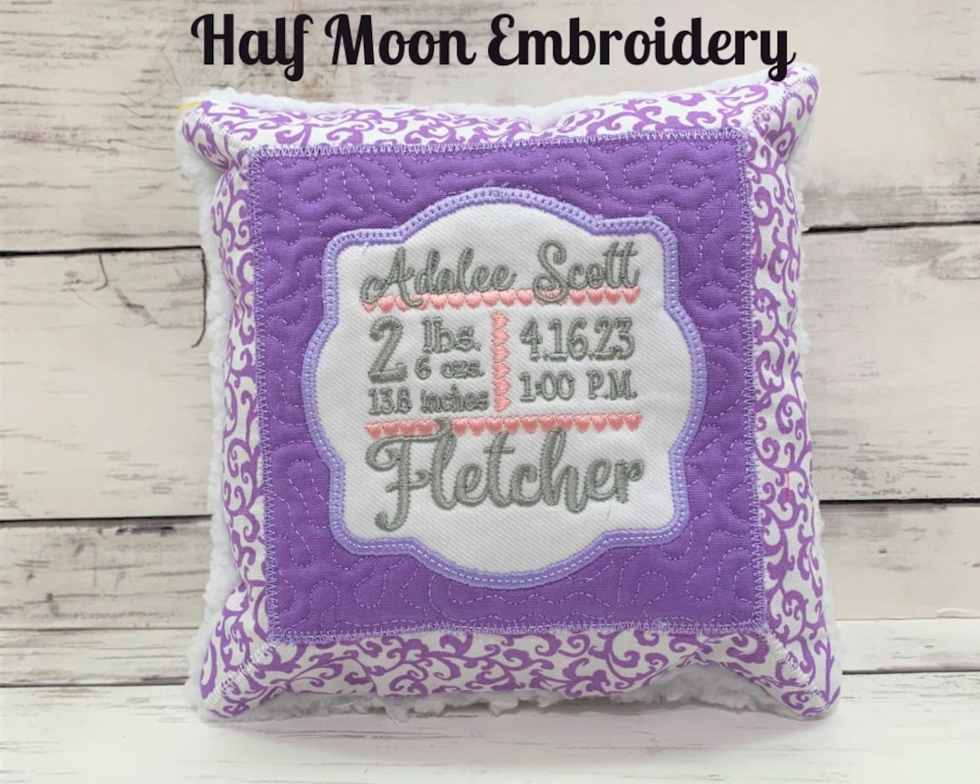 Personalized Birth Announcement Pillow Birth Stats Pillow Baby Stats