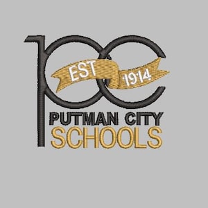 May include: Black and gold logo with the text "Putman City Schools" and "EST 1914" on a banner. The logo features two interlocking circles.