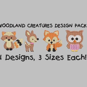 BOGO Free Woodland Creatures Embroidery Design Pack Woodland Animals Embroidery Design Forest Animals Embroidery Design Fox Embroidery image 9