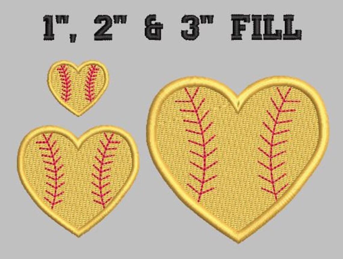 Bogo free mini softball heart embroidery design small  etsy Bogo free mini softball heart embroidery design small  etsy