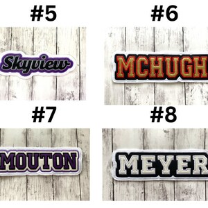 Personalized Letterman Jacket Name Patch | Custom Jacket Patches | Vinyl Name Patch | Custom Name Patch | Letterman Jacket Patches image 7