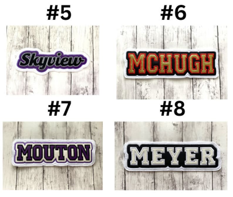Personalized Letterman Jacket Name Patch | Custom Jacket Patches | Vinyl Name Patch | Custom Name Patch | Letterman Jacket Patches image 7