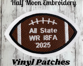 Personalized Football Letterman Jacket Patch | Football Jacket Patch | Custom Football Patch | Personalized Letterman Jacket Sports Patches