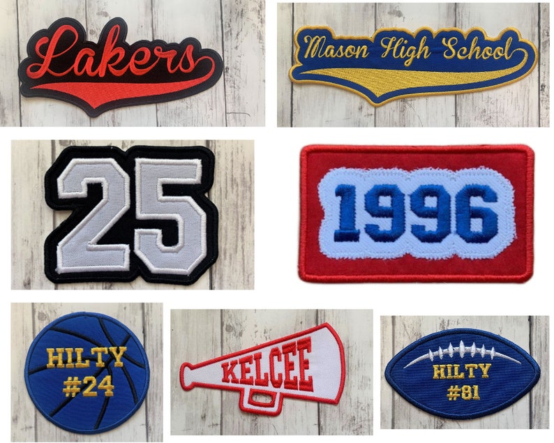 Name Patch | Letterman Jacket Patch | Cheer Patch | Mascot Patch | Sports Uniform Patch for Jackets | Custom Patches | Personalized Patches image 5