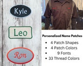 1.5 by 4 Oval Personalized Embroidered Name Patch for Jackets