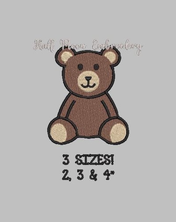 Mini Teddy Bear Embroidery Design | Small Teddy Bear | Mini Bear | Small Bear | Mini Teddy Bear
