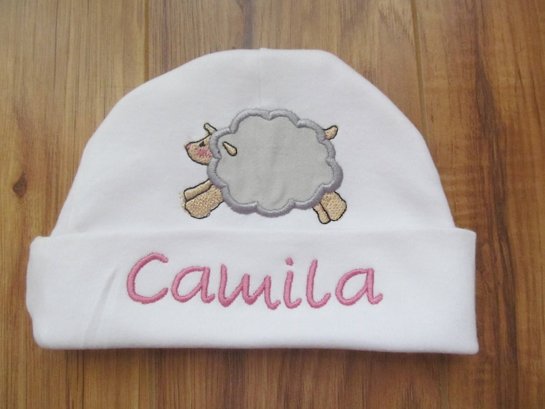 Personalized Baby Hat Monogram Baby Hat Custom Baby Hat Baby Beanie Baby Girl Gift Baby Boy Gift Hospital Hat Hospital Beanie Baby Keepsake image 9