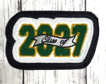 Class of 2027 Letterman Jacket Patch | Chenille Patch | Class of 27 Patch | Sale Item Sold As Is