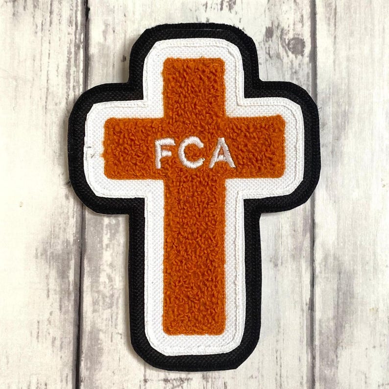 Personalized Chenille Cross Letterman Jacket Patch | Chenille Patches | Cross Patch | Personalized Cross | Religious Patch image 20
