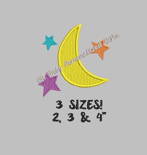 Bogo Kostenlos Mini Mond Und Sterne Stickerei Design Mond Etsy