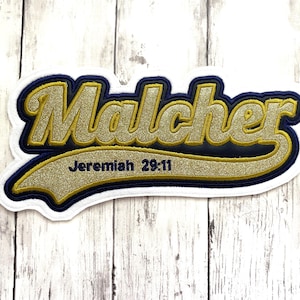 Personalized Letterman Jacket Name Patch | Custom Jacket Patches | Vinyl Name Patch | Custom Name Patch | Letterman Jacket Patches image 12