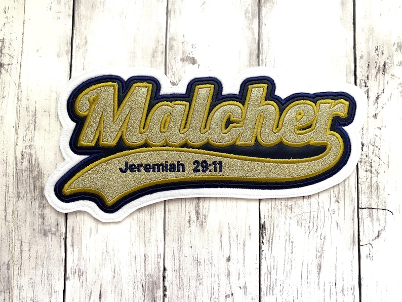 Personalized Letterman Jacket Name Patch | Custom Jacket Patches | Vinyl Name Patch | Custom Name Patch | Letterman Jacket Patches image 12