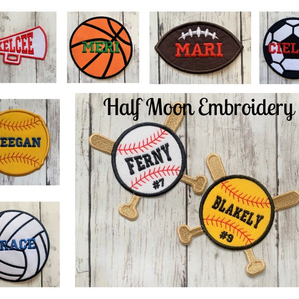 Personalized Sports Patch Custom Baseball Patch Custom Volleyball Patch Custom Cheer Patch Custom Softball Patch Custom Basketball Patch