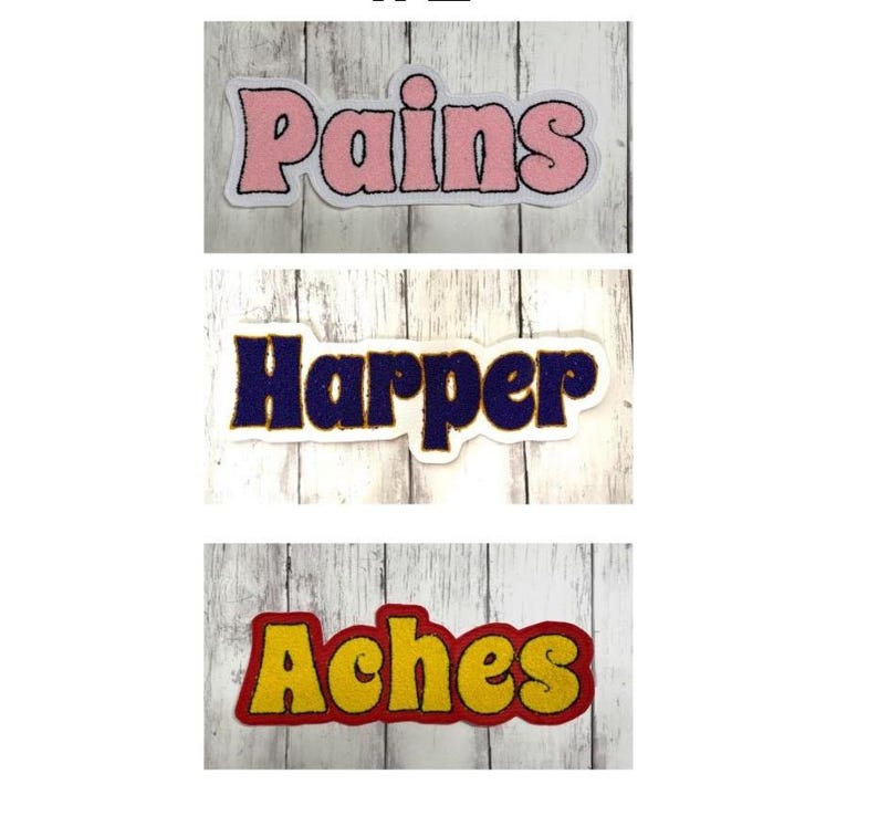 Personalized Chenille Letterman Jacket Patch | Custom Jacket Patches | Chenille Patches for Jackets| Football Patches | Cheer Patches image 16