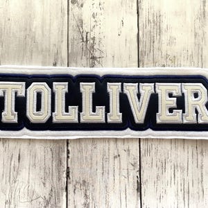 Personalized Letterman Jacket Name Patch | Custom Jacket Patches | Vinyl Name Patch | Custom Name Patch | Letterman Jacket Patches image 18