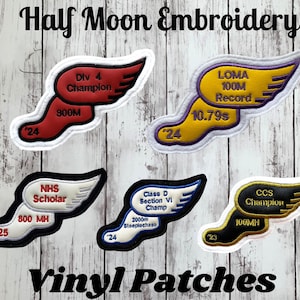 Personalized Track and Field Letterman Jacket Patch | Track and Field Jacket Patch | Running Letterman Jacket Patch | Track Jacket Patch