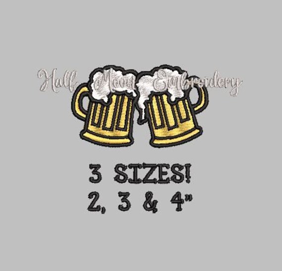 BOGO Free Mini Beer Mugs Embroidery Design Small Beer Mugs Etsy